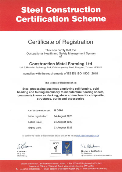 BS ISO 45001 Certificate