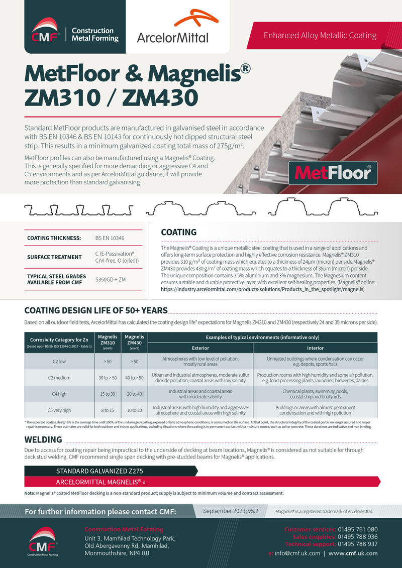 Download MetFloor & Magnelis® ZM310 / ZM430 Datasheet