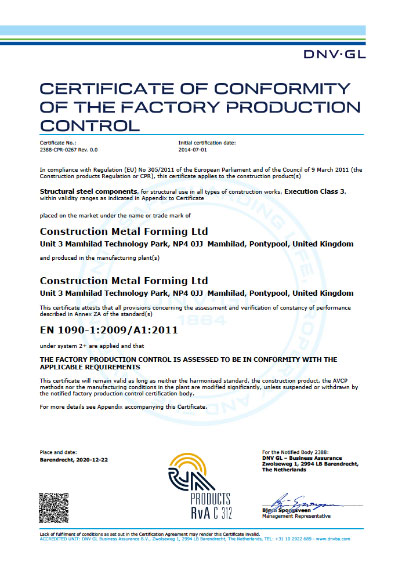 BS EN ISO 14001 Certificate